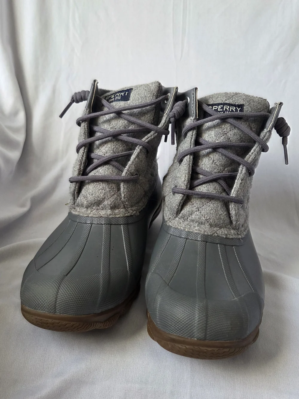 Sperry Grey Waterproof Duck Boots
